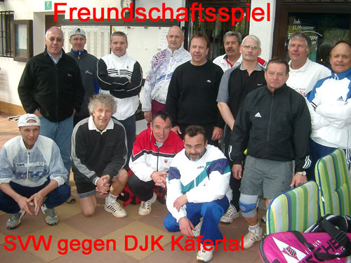 DJK: Karl-Heinz, Gerhard, Rainer,
Achim, Günter, Thomas, Jürgen und Franz                      SVW: Werner, Fritz, Bernd, Günter H., Hannes,
Reinhard, Wolfgang, Günter und Martin