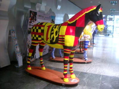 EM-Pferd 2007 aufgestellt im Rosengarten